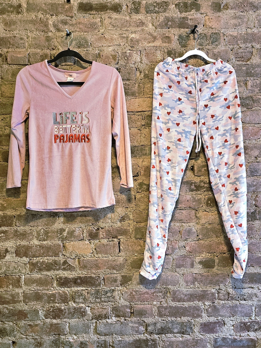 Microfleece Pajama Set - Soft Long Sleeve Top & Pants LIFE is BETTER in PIJAMAS